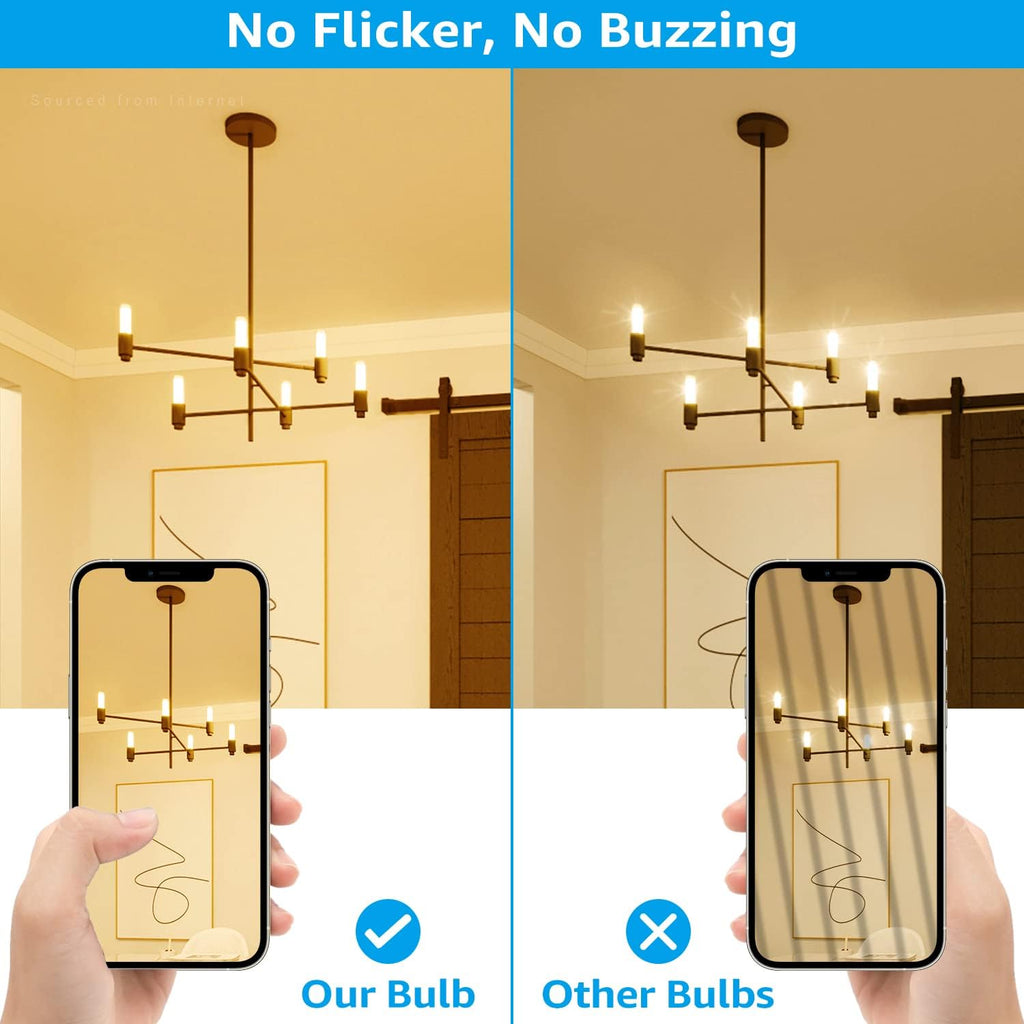 T6 LED Bulb Dimmable Tubular Bulbs Frosted Glass 2700K