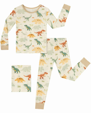 Toddler Kids Bamboo Viscose Pajamas Set, Long Sleeve 2 Piece