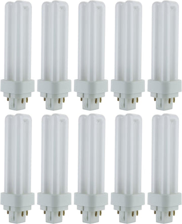 Compact Fluorescent PLD 4-Pin Double U-Shaped Twin Tube, 13 Watts, 120 Volts, 780 Lumens, 2700K Soft