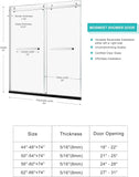 Milano Double Sliding Shower Door, 56-60" W x 74" H Framed Shower Door 5/16"(8mm) Clear SGCC Tempered Glass