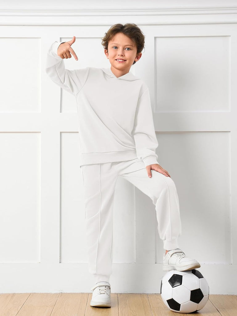 Boys Athletic Sweatsuit Kids Fashion Hoodies and Sweatpants Clothing Sets with Pockets
