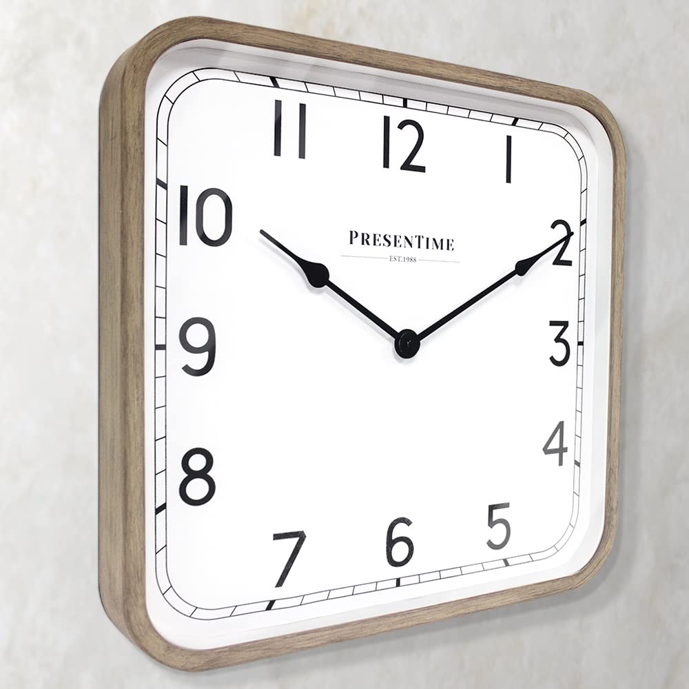 16" Anton Modern Farmhouse Square Clock