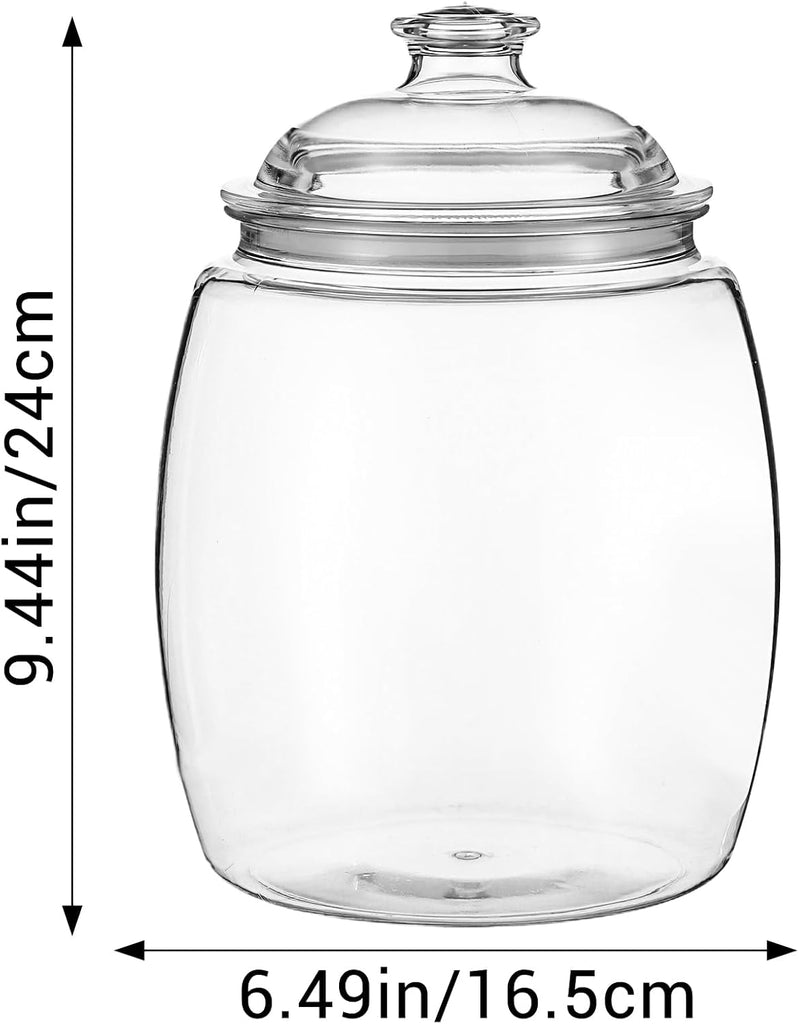 Large Cookie Jars with Lids Airtight, Clear Cookie Jar Counter Decorative - 110 oz Acrylic Candy Jar with Silicone