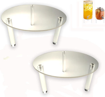 Drink Dispenser Stand Only,Clear Acrylic Stands,Fit Max 7.87 Inch Diameter of Glass Drink Dispenser Stand,Water - Set of 2