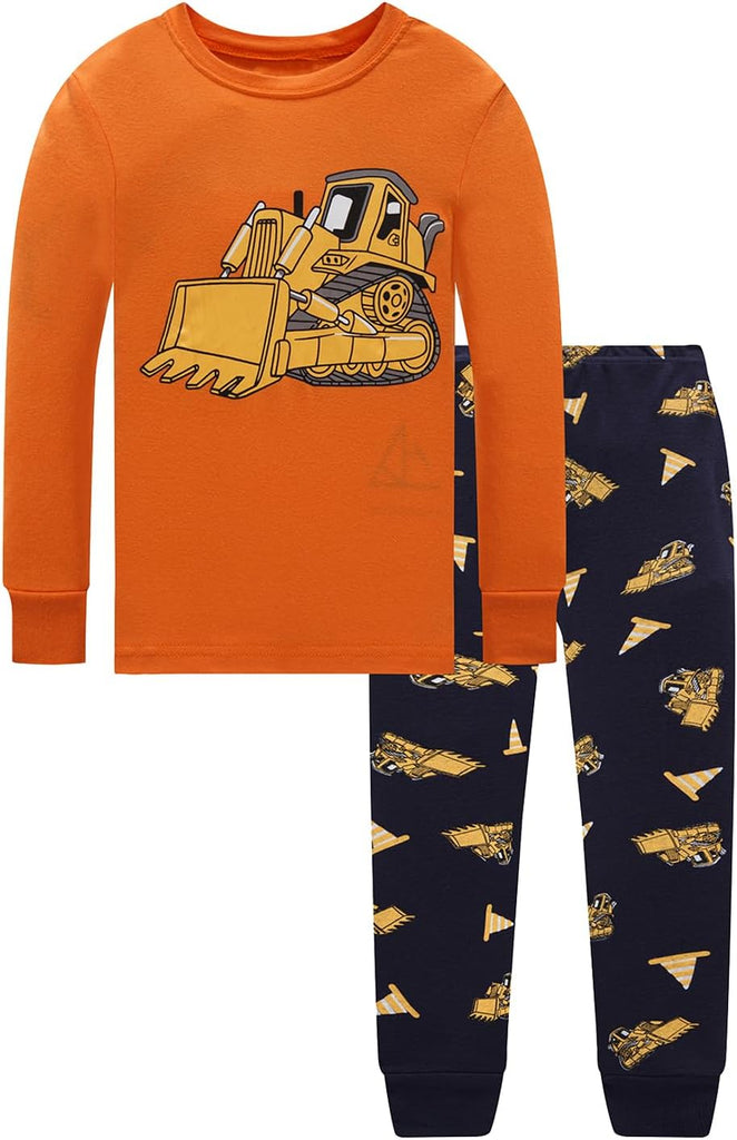 Bety Boys 4 Pieces Cotton Pajamas Toddlers Long Sleeve 24M