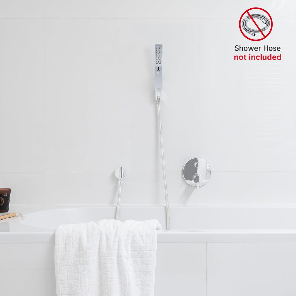 All Metal Square 3 Function Handheld Shower Head(Chrome)