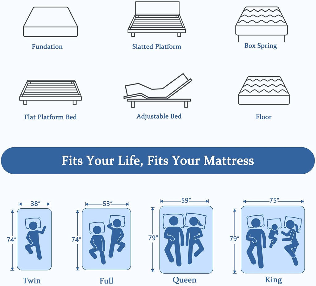 12 Inch Queen Foam Mattress Cooling Gel Memory for Pressure Relief & Deep Sleep, Medium Firm with Motion Isolation