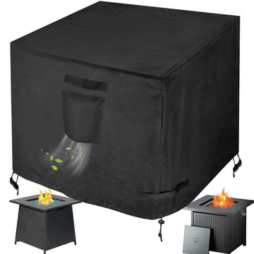 Gas Fire Pit Table Cover Square 30 x 30 x 25 Inch for 28-30 in Fire Tables