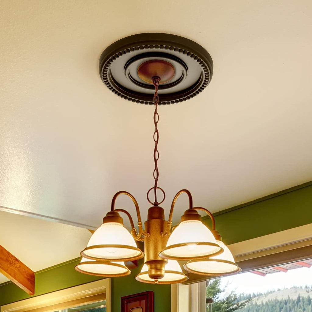 2 Pack PU Ceiling Medallions, 12-1/2"OD x 4" ID x 1-3/8"P