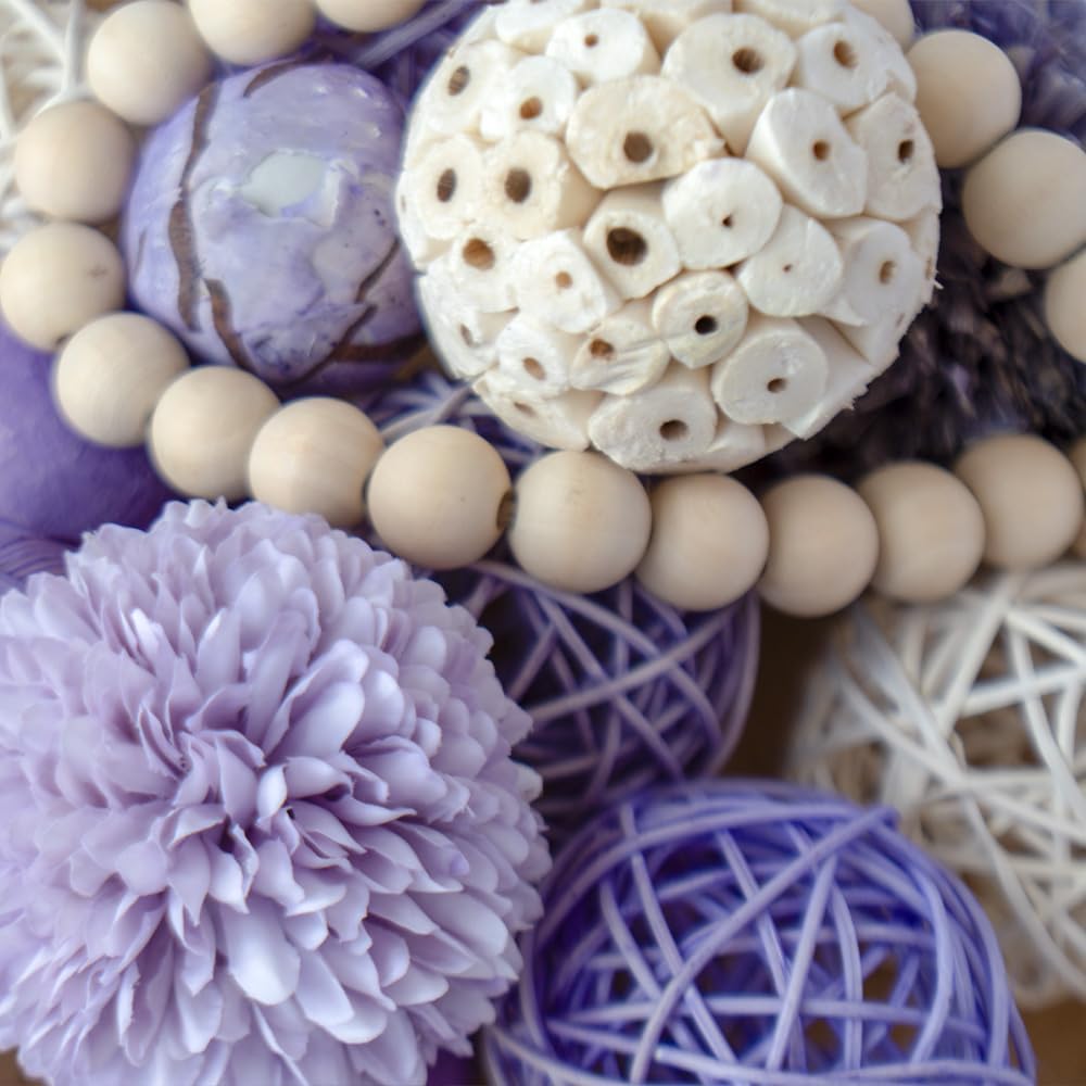 Decorative Balls for Bowls, Bowl Vase Filler, Lilac Purple