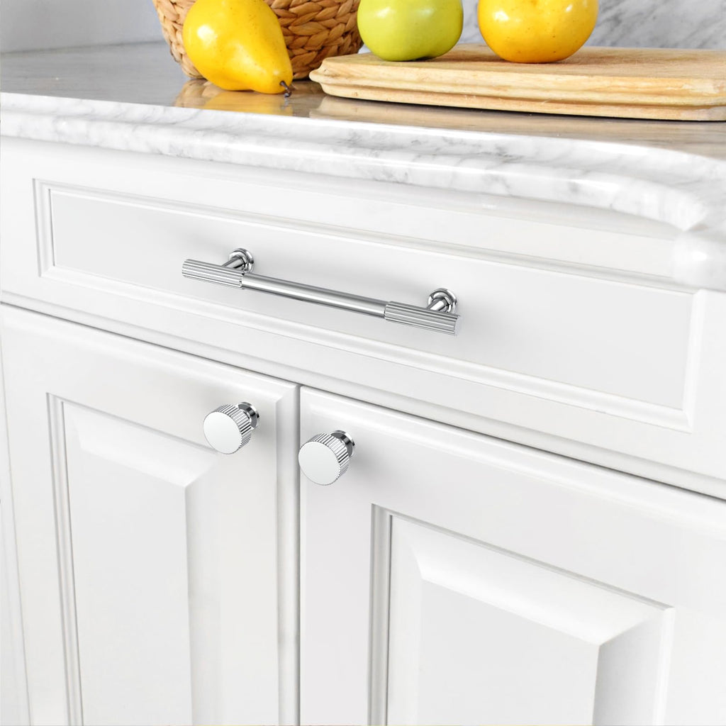 10 Pack 5 inch Polished Chrome Kitchen Cabinet Handles