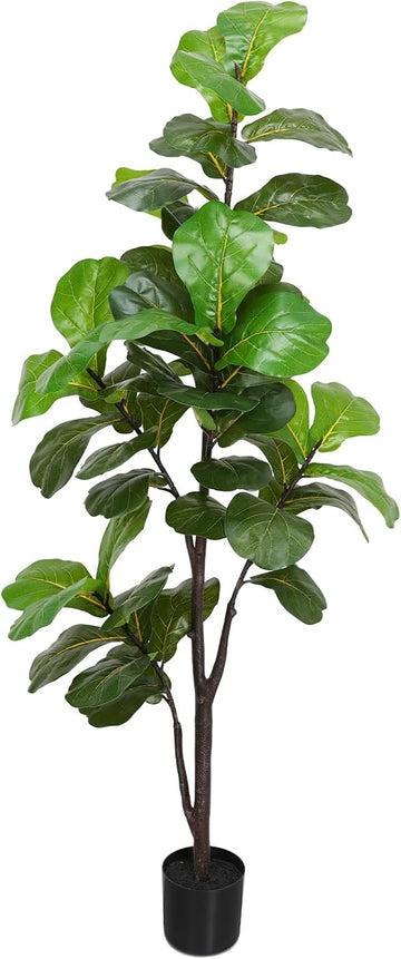 6ft Fiddle Leaf Fig Tree Artificial Plant in Pot Home Decor