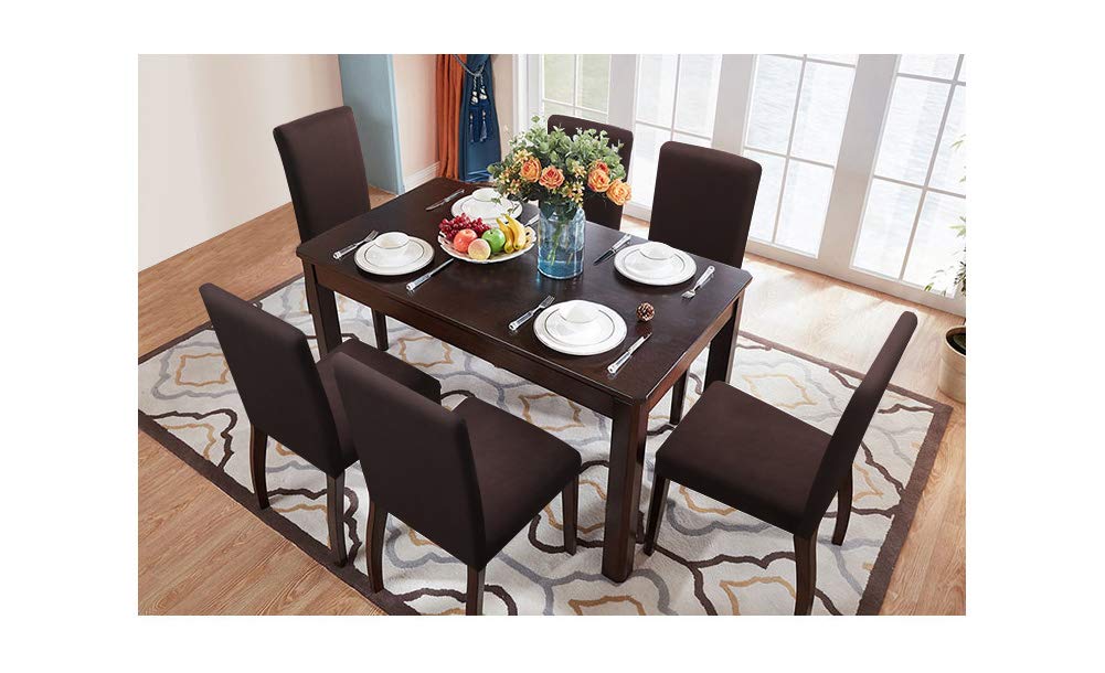 4 Pack Super Fit Stretch Removable Washable Short Dining Chair Protector Cover Seat Slipcover, Ceremony, Banquet