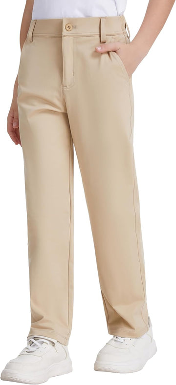 Boys Golf Pants, Quick Dry Performance Dress Pants for School Uniforms