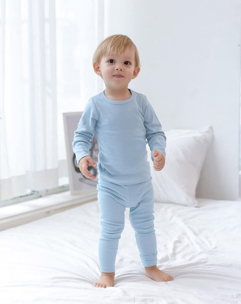 Baby Boys Girls Pajama Set Kids Toddler Snug fit Basic Cotton Sleepwear pjs for Daily