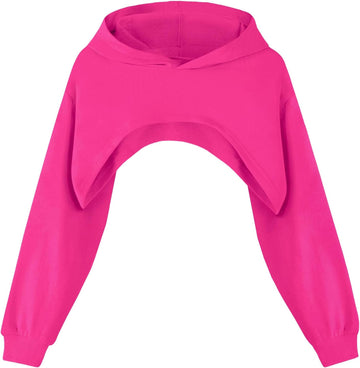 Super Cropped Hoodie Pullover Long Sleeve Tops