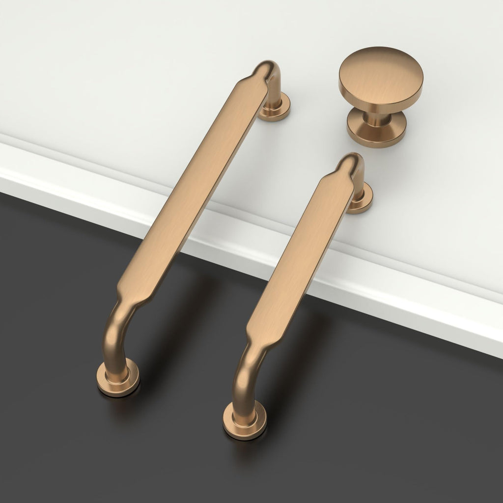 10 Pack Champagne Bronze Cabinet Pulls 7.55 Inch(192mm) Hole Centers Kitchen Cabinet Handles Solid Zinc Alloy Cabinet
