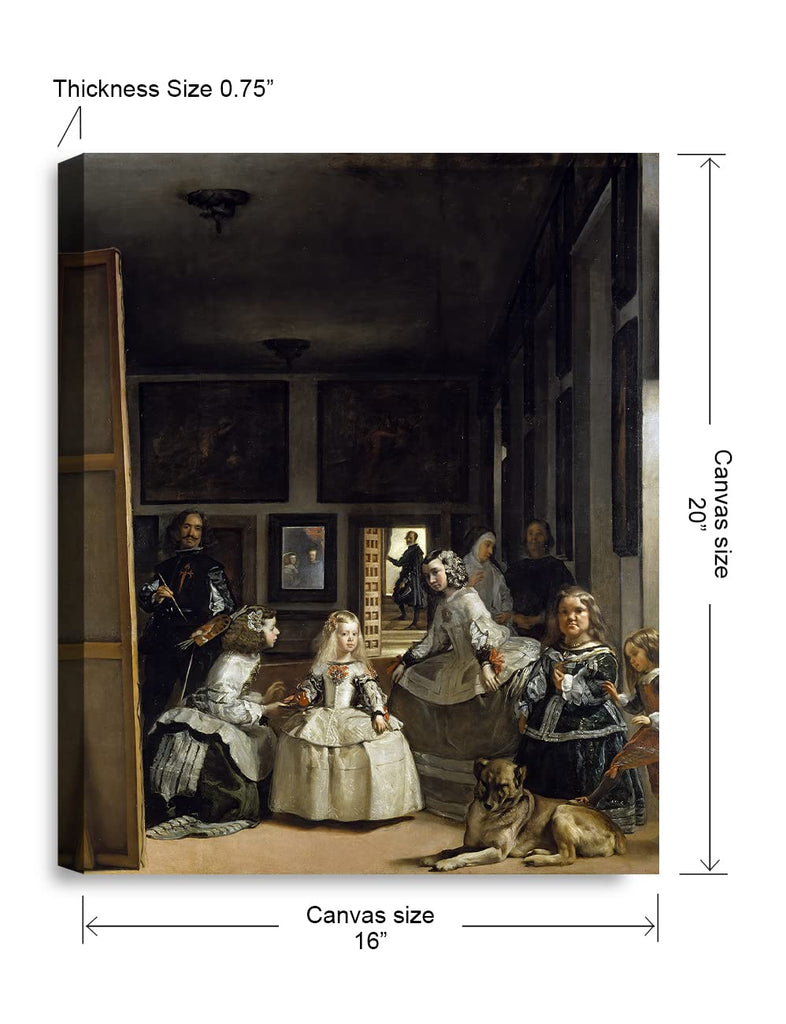 Las Meninas Canvas, by Diego Velazquez, Size 20x16 in