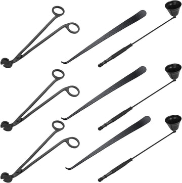3 in 1 Candle Accessory Set(3 Set), Premium Candle Wick Trimmer, Candle Snuffer, Wick Dipper, Elegant Candle Care Kit