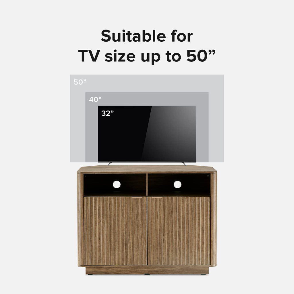 Brooklyn Corner Storage Cabinet, Mid Century Modern Buffet, Entertainment Center, Storage Cabinet with Doors and