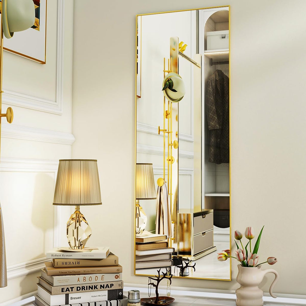 Mirror Full Length, 18" x 58" Floor Mirror with Stand
