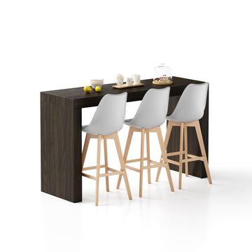 Evolution Tall Kitchen Bar Table Made in Italy | Space Saving, Counter Height Table for 6 | Modern Breakfast Bar