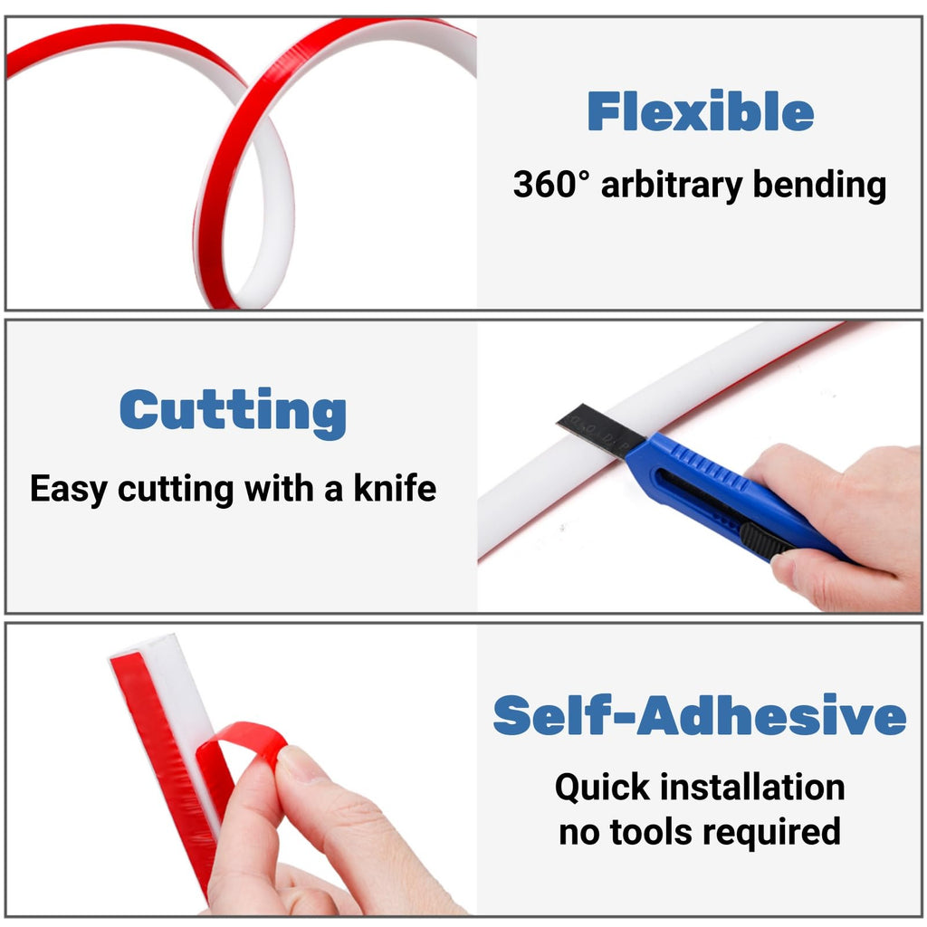 236 Inch Flexible Quarter Round Molding, Self Adhesive