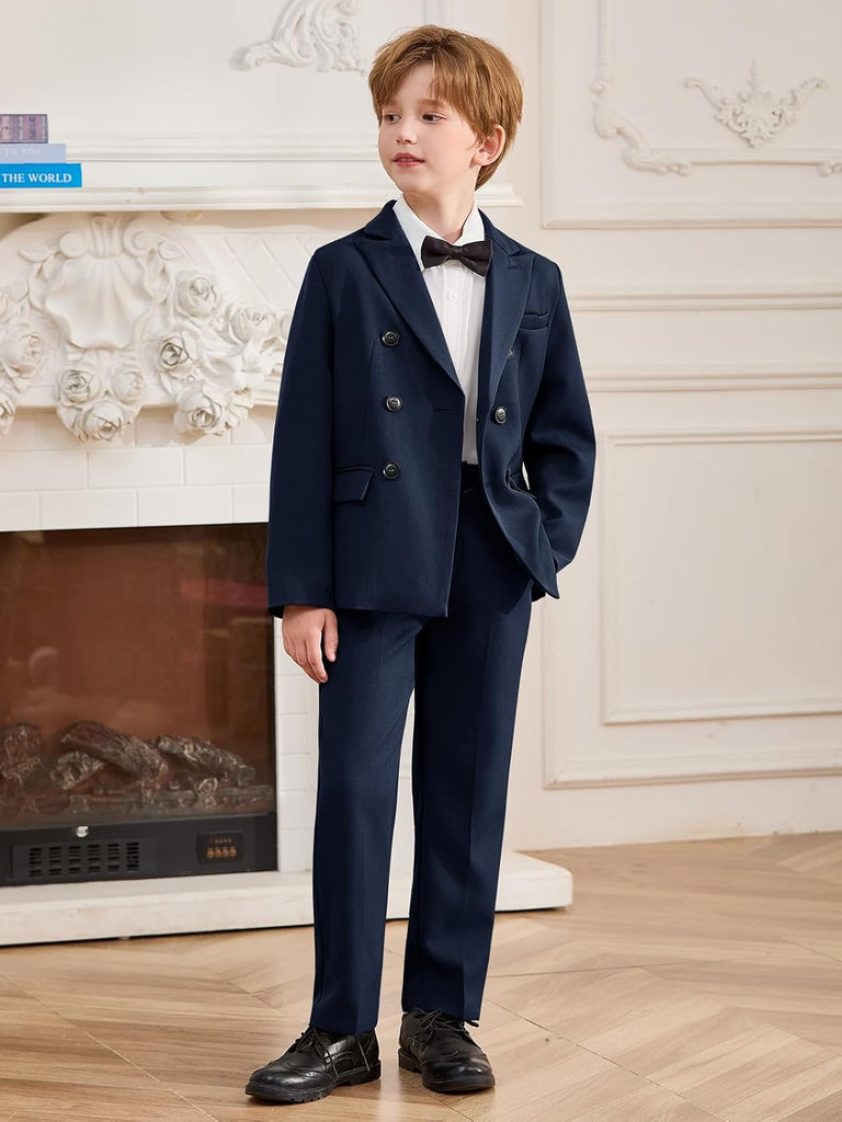 Boys 3 Piece Tuxedo Suit Kids Pants Set Wedding Outfits