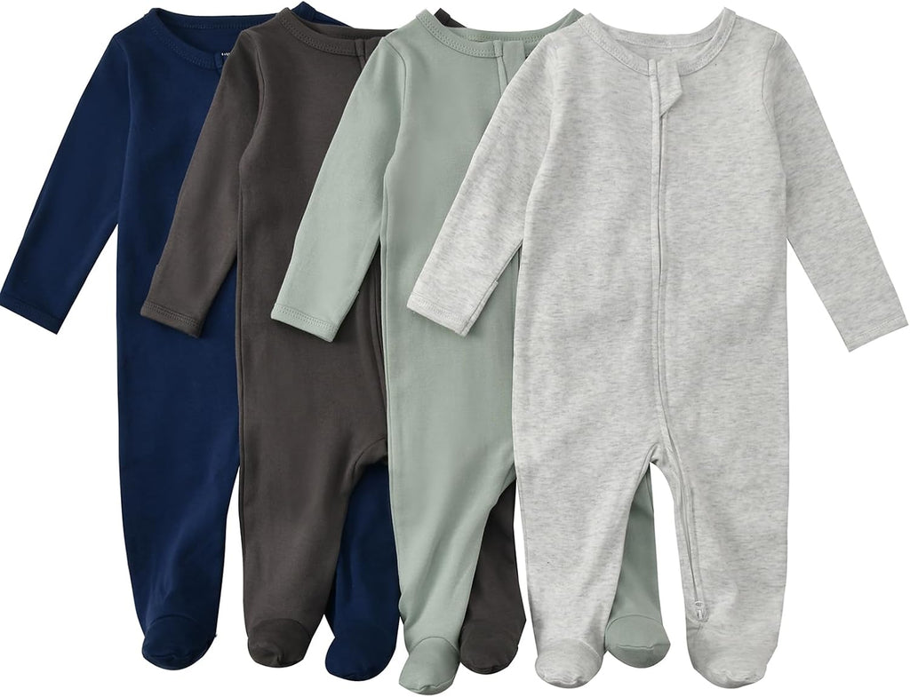 Footed Sleepers Double Zipper Pjs for Boys Girls