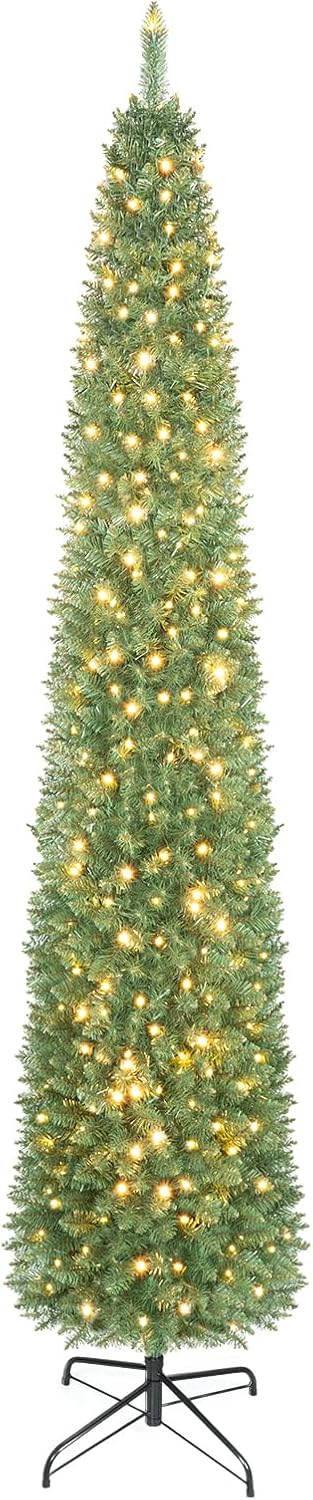 Pre-lit Christmas Tree, Artificial Pencil Xmas Tree