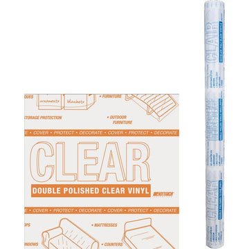 Super 20-Gauge Clear Vinyl Covering, Non-Adhesive, and Versatile Vinyl Roll, Shelf Liner with 0.020-inch Thickness