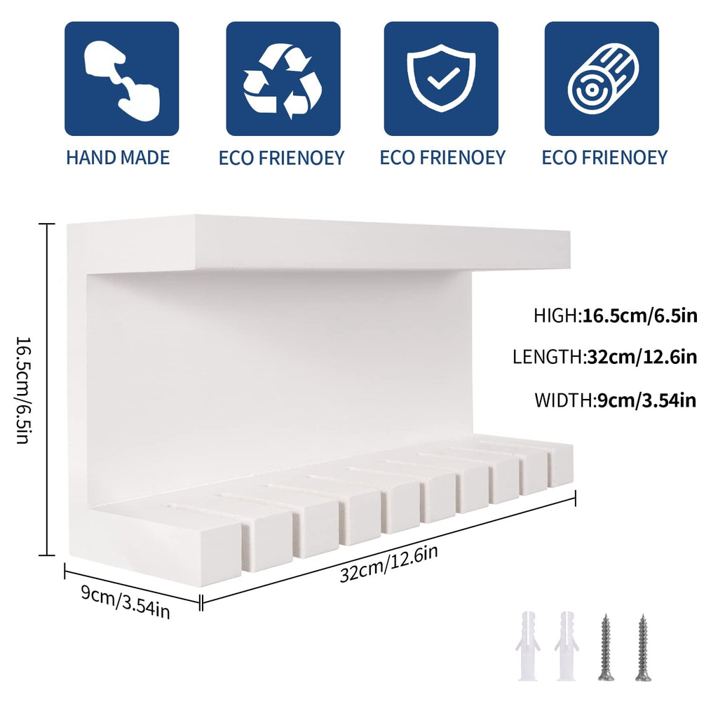 Belt Storage Organizer With Double Shelving Platform, Wall Mount Hanger Rack for Closet, Universal Holder for Men and
