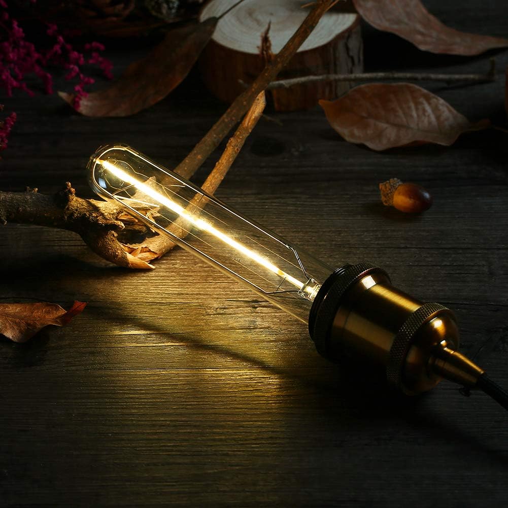 Dimmable T10 LED Bulbs 3000K Warm White LED Tubular Edison Light Bulbs 4W Tube Vintage Led Bulbs 40 Watt