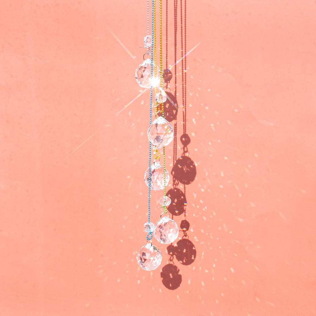 Crystals Ball Prisms Suncatcher Hanging Ornament Rainbow Maker, Garden Decoration