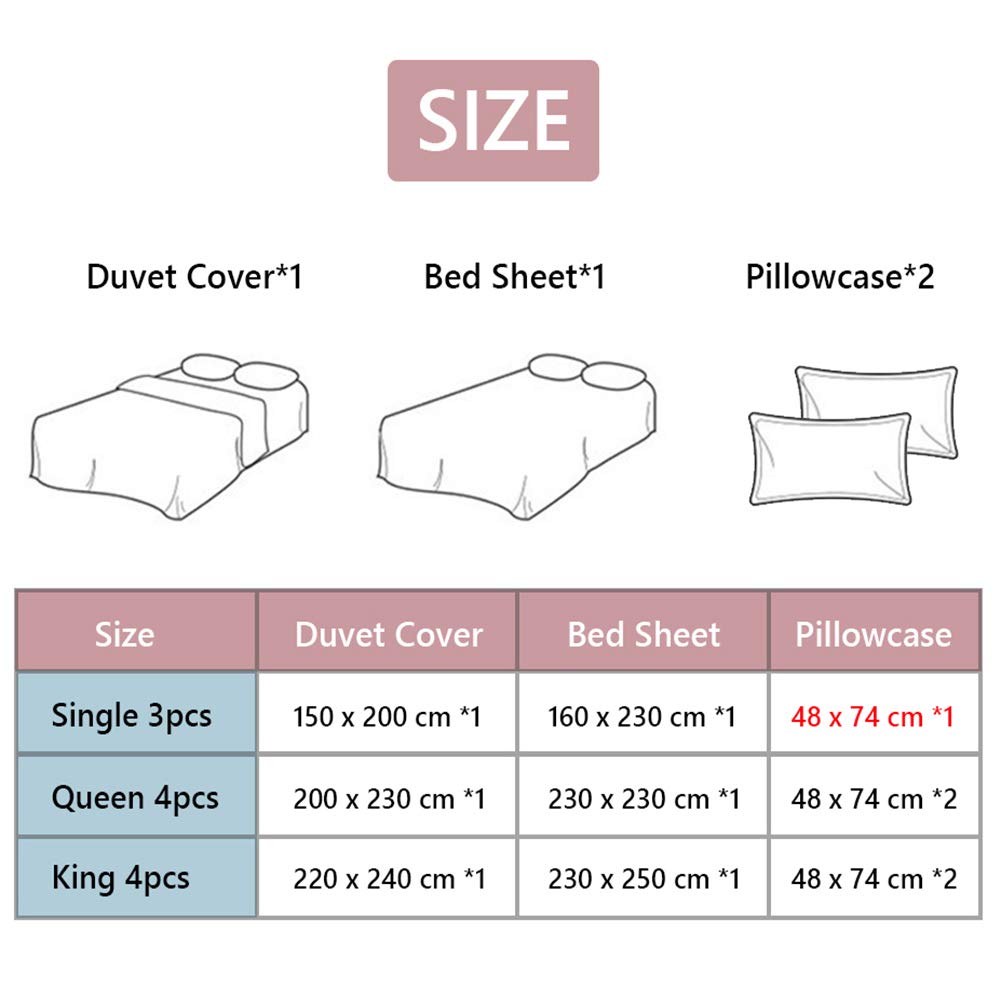 Soft Flannel Bedding Set Duvet Cover, with Pillowcases Bed Sheet, Thermal Warm Fluffy Thicken Duvet Cover Set-G