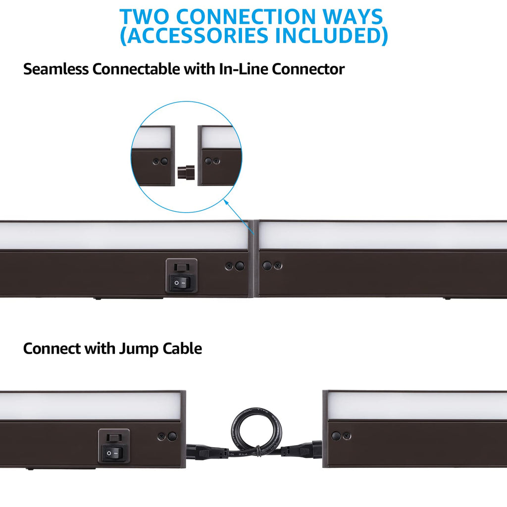 12 Inch 5CCT LED Under Cabinet Lighting Aluminum, Bronze