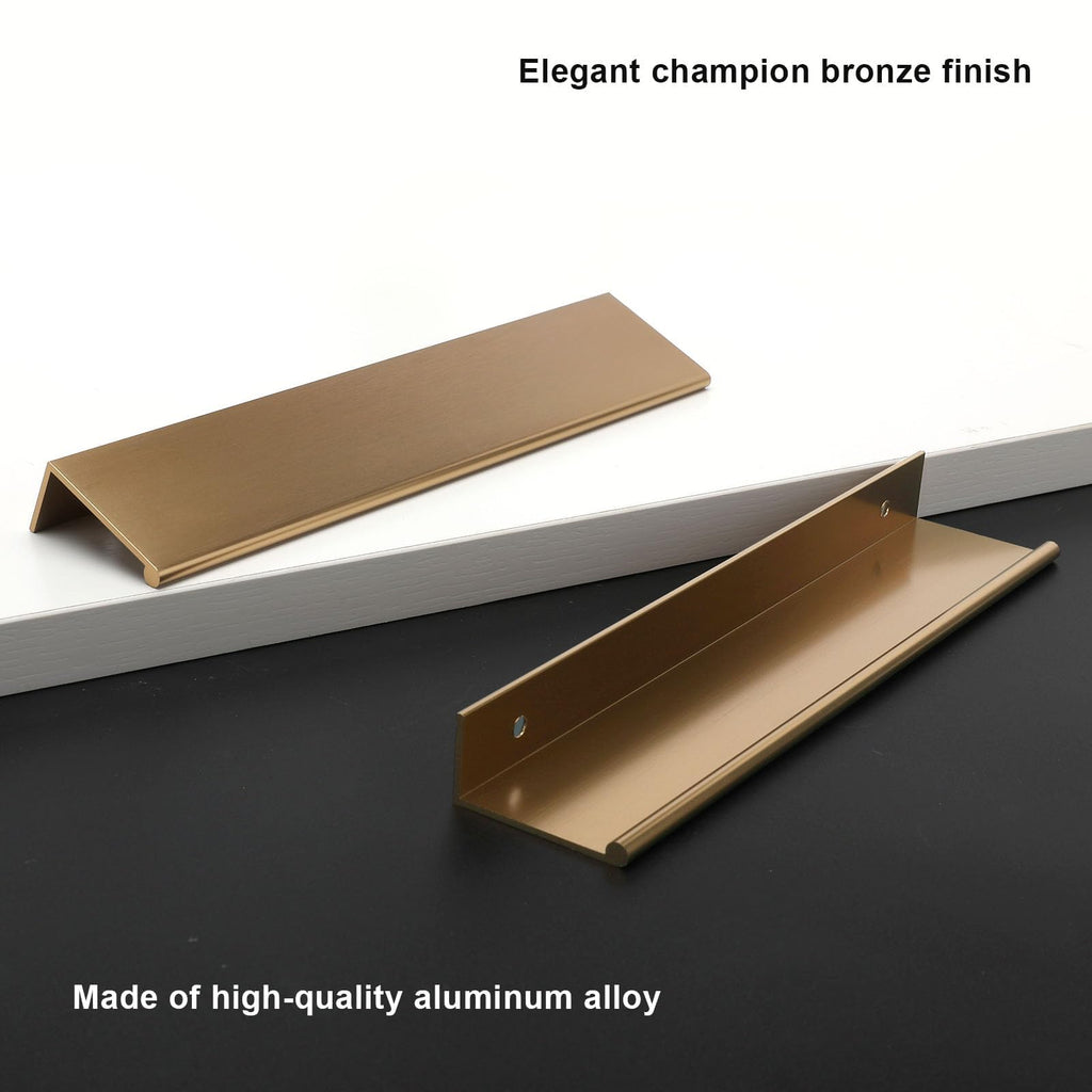 4 Pack 6-1/4" Cabinet Pulls Champagne Bronze Finger Pulls for Cabinet