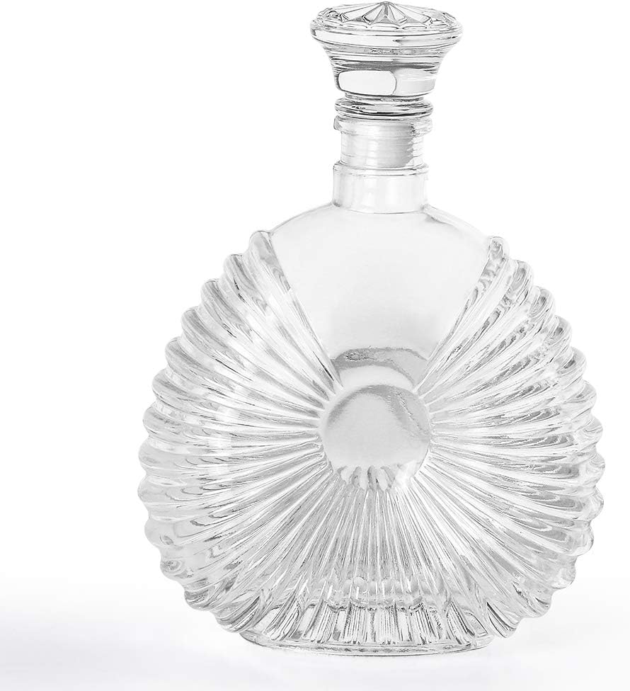 Liquor Decanter, Glass Decanter with Airtight Stopper, Decanter Bottle for Whiskey, Brandy, Scotch, Bourbon 24oz/700ml