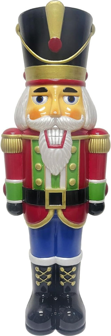 40" Nutcracker Soldier Blow Mold, Lighted Indoor & Outdoor Christmas Decoration, Vintage Seasonal Holiday Décor