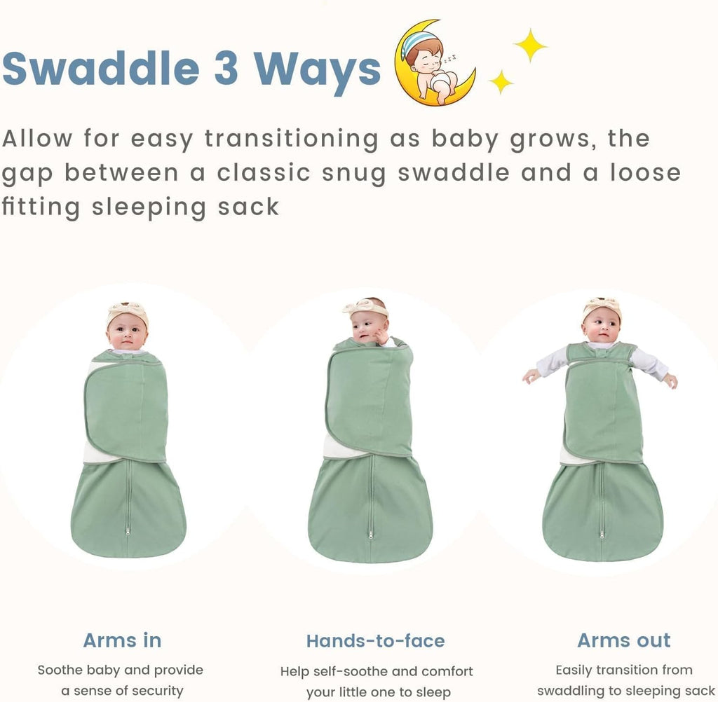 Baby Swaddle Sleep Sack, 1.0 TOG, 100% Cotton