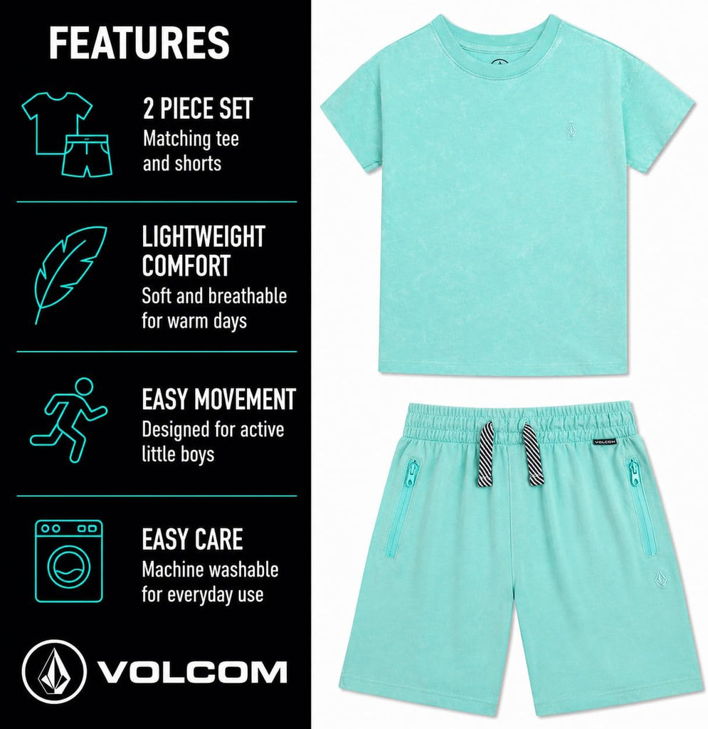 Toddler Baby Boys Graphic Tee & Shorts Piece Summer Set