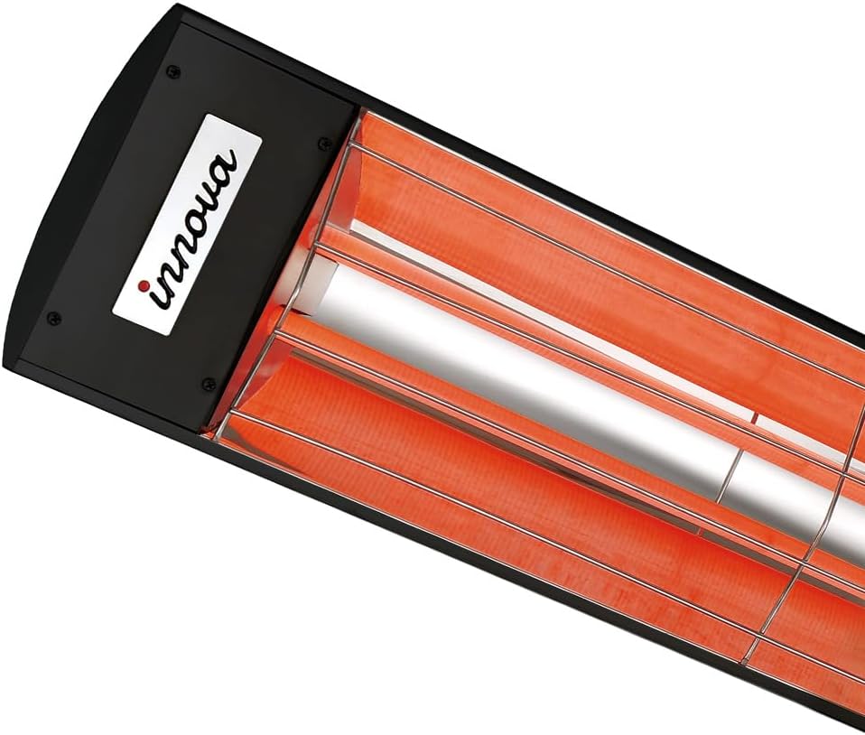 EF60240B 6000W 240V Infrared Electric Patio Heater, Black
