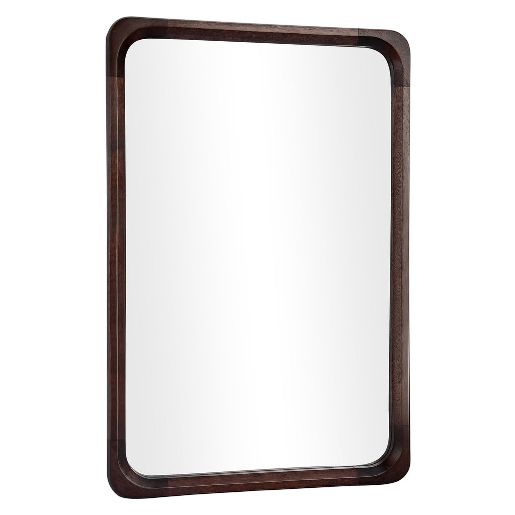 Solid Wood Bathroom Mirror 20x30 Inch, Rustic Wall Decor