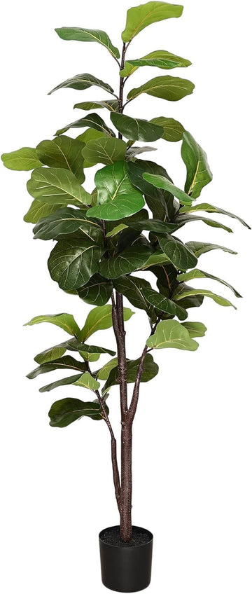 Fiddle Leaf Fig Tree, 6FT Faux Ficus Lyrata Tree