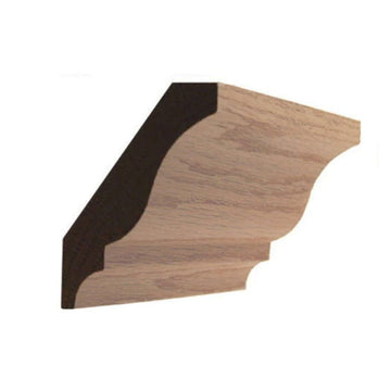 Colonial Crown Moulding Trim, 3/4" x 3-5/8", Red Oak, 94"