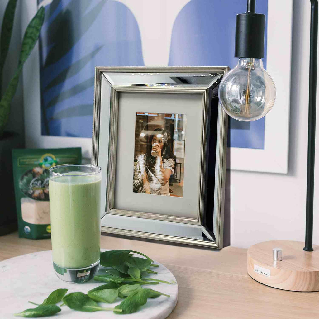 8x10 Mat 5x7 Beveled Clear Mirror Silver Arc edge Photo Frame-Organic Glass Black Velvet Back Panel for
