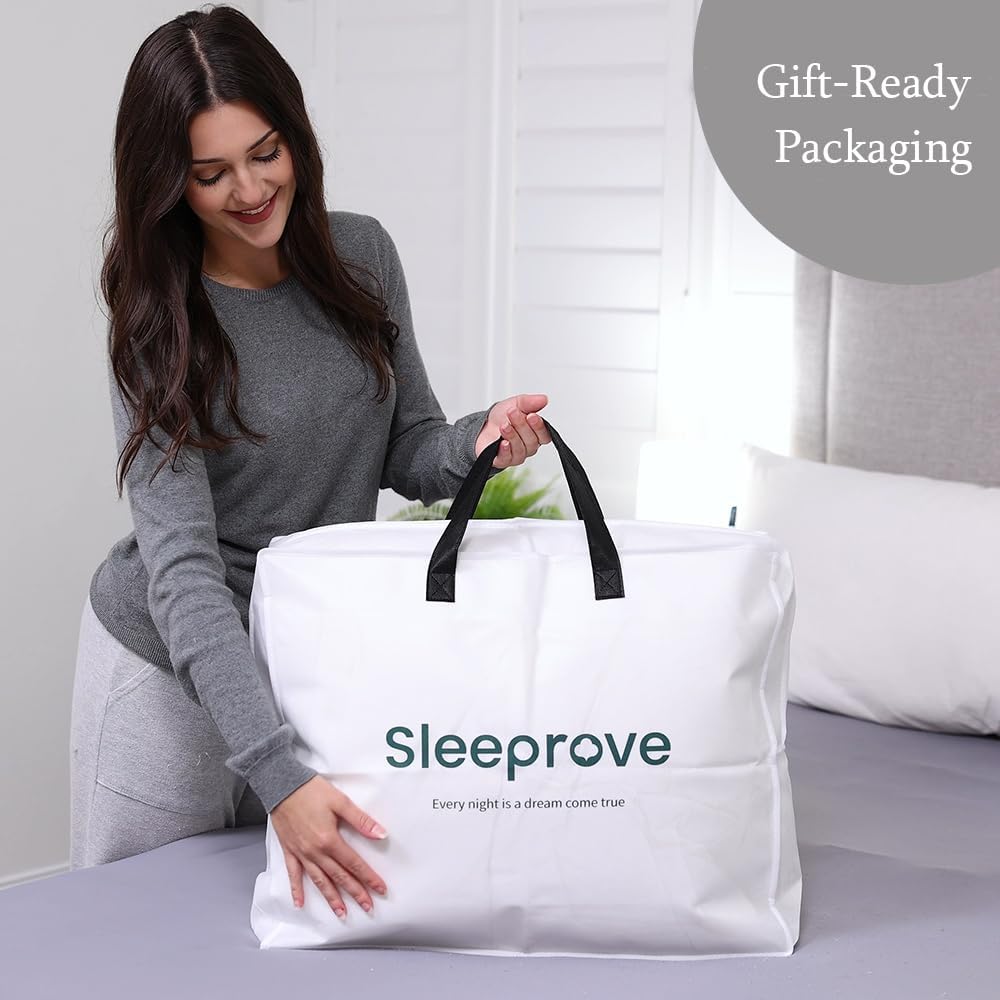 Lightweight Queen Down Comforter for Hot Sleepers & Summer