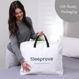 King Down Comforter,All-Season Duvet Insert with 8 Loops,Noiseless Luxury Comforter,White,106x90 inc