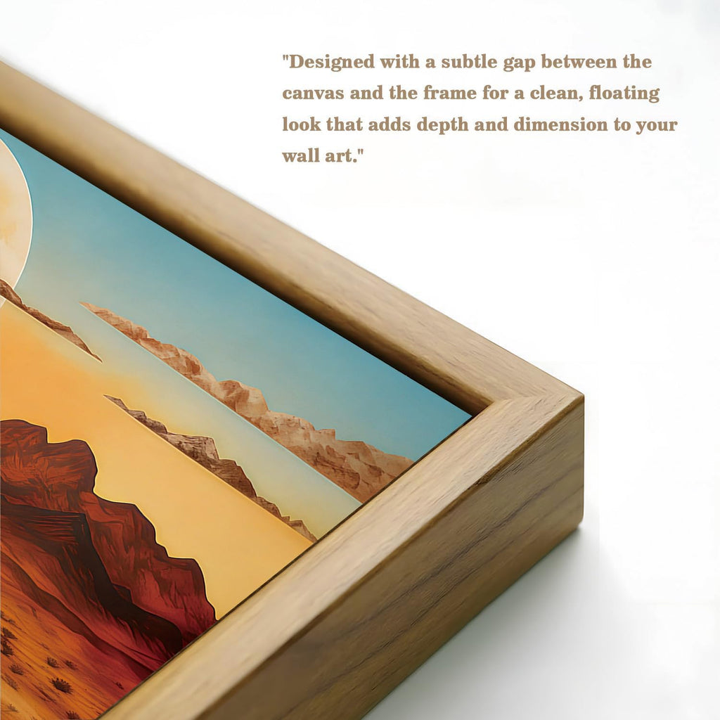 Framed Western Wall Art Desert Sunset Landscape Canvas Prints