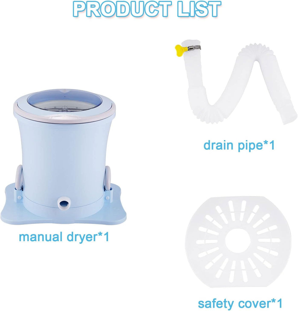Manual Clothes Dryer Portable Mini Spinner Compact Spin Dryer Non electric Laundry Dryer for RV, Camping, School
